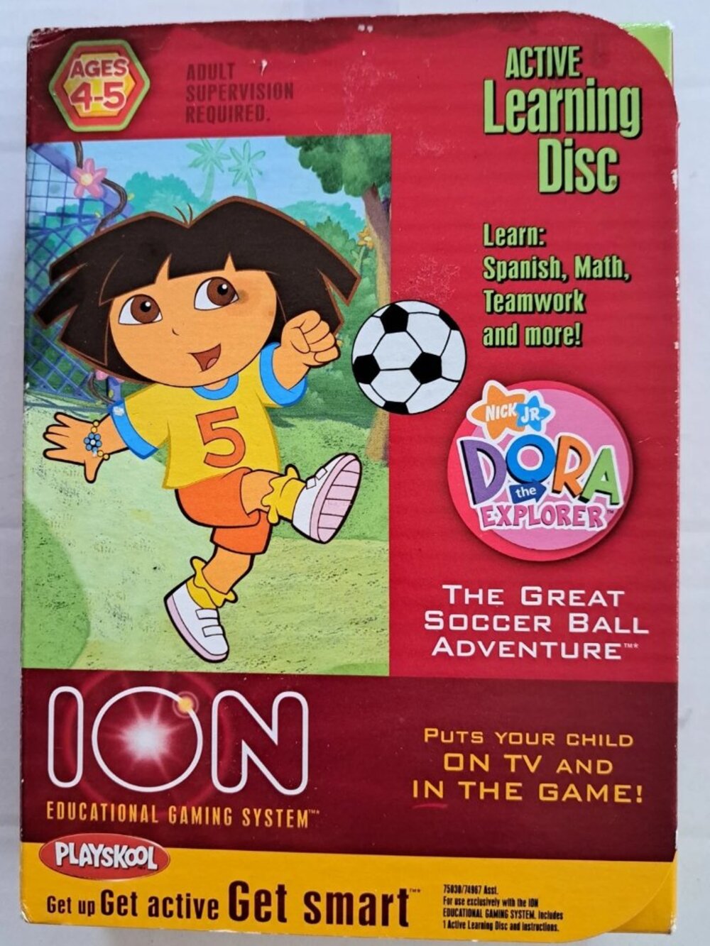 ION Educational Gaming System Learning Disc Dora The Great Soccer Ball Adventure